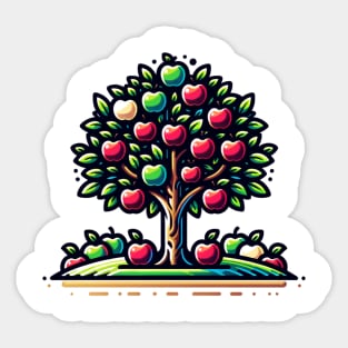 Apples Trees Color Beautiful Fruit Sticker